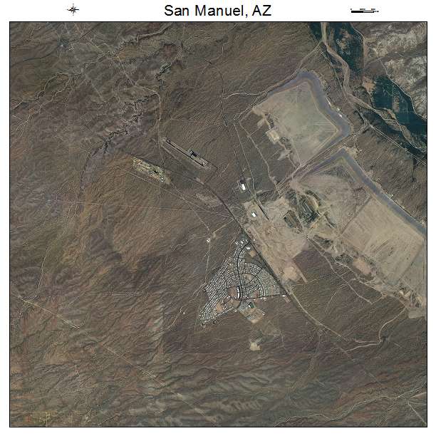 San Manuel, AZ air photo map