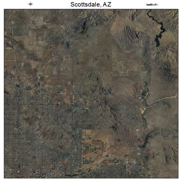 Scottsdale, AZ air photo map