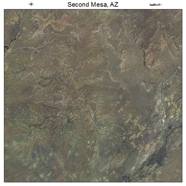 Second Mesa, AZ air photo map