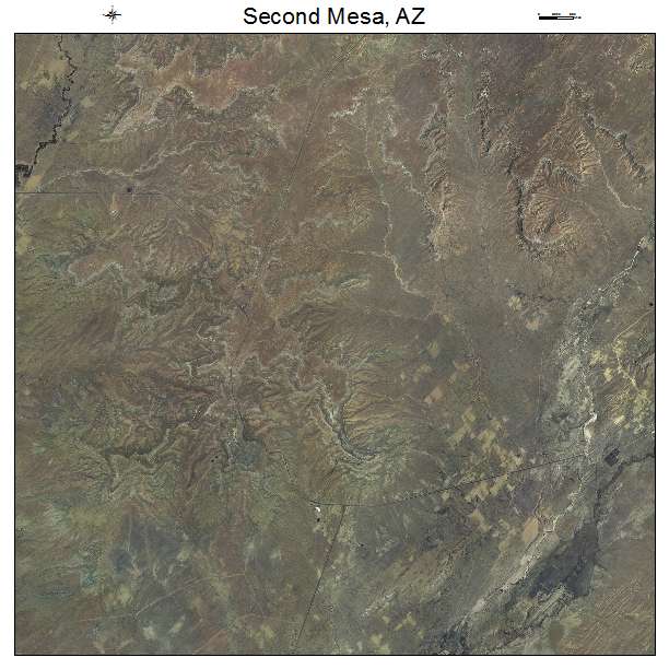 Second Mesa, AZ air photo map
