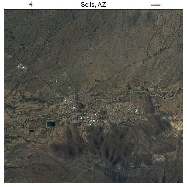 Sells, AZ air photo map