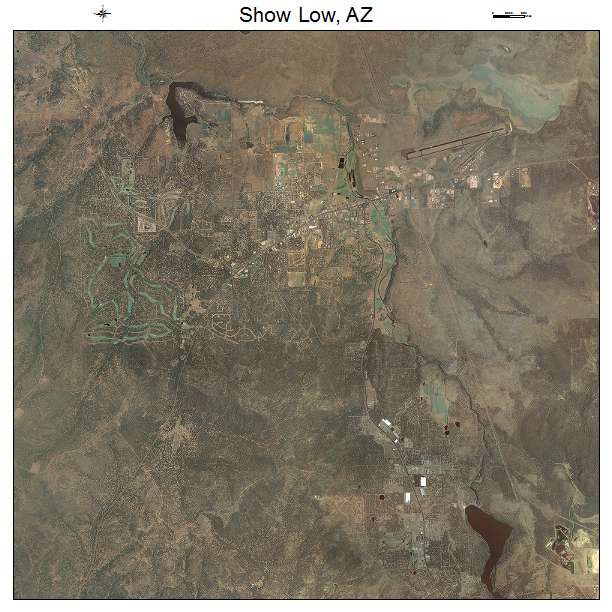 Show Low, AZ air photo map