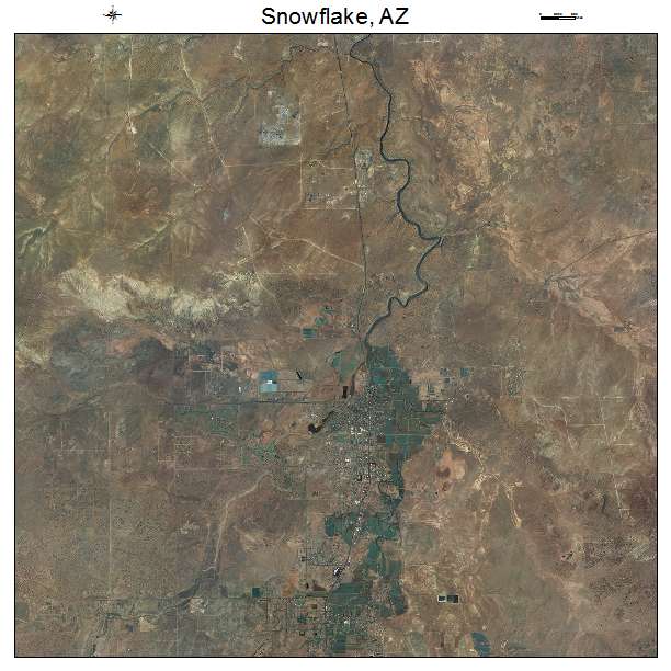 Snowflake, AZ air photo map