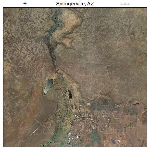 Springerville, AZ air photo map