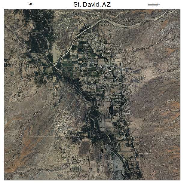 St David, AZ air photo map