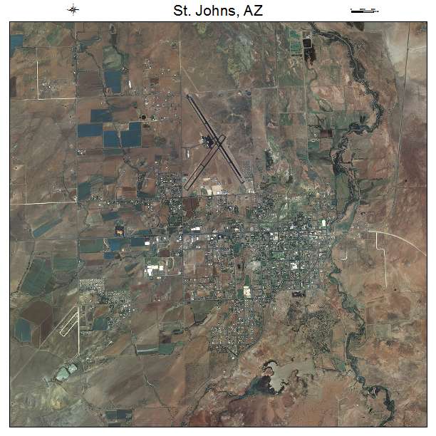 Aerial Photography Map of St Johns, AZ Arizona