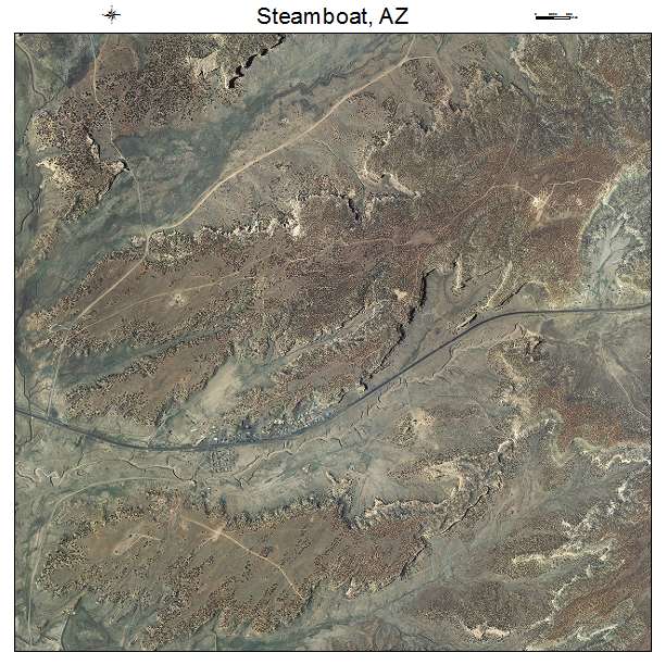 Steamboat, AZ air photo map