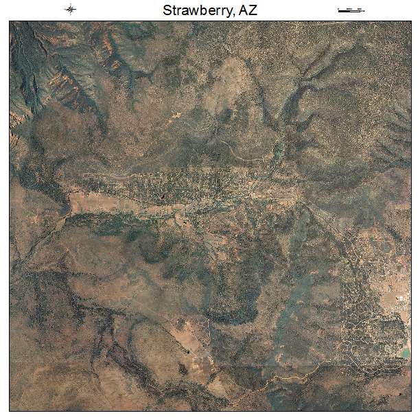 Strawberry, AZ air photo map