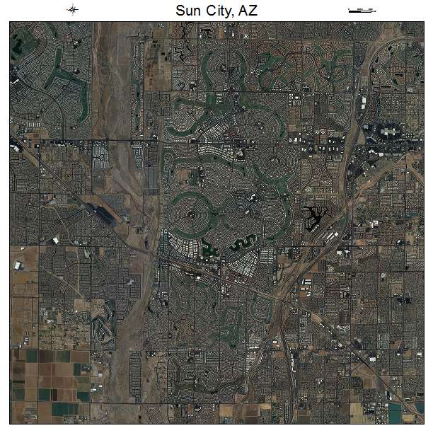 Sun City, AZ air photo map