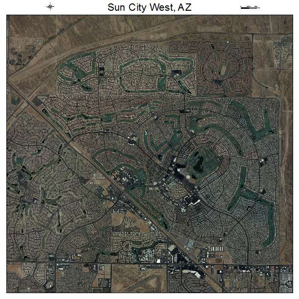 Sun City West, AZ air photo map