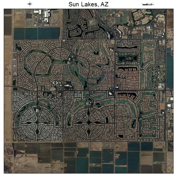 Sun Lakes, AZ air photo map
