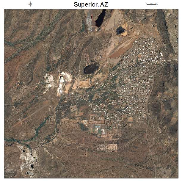 Superior, AZ air photo map