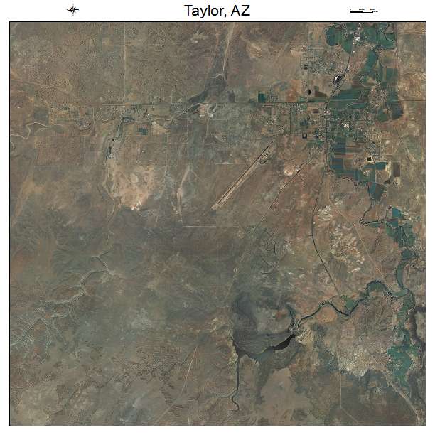 Taylor, AZ air photo map