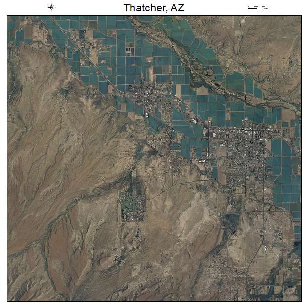 Thatcher, AZ air photo map
