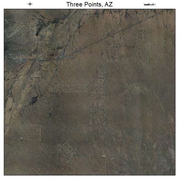 Three Points, AZ air photo map