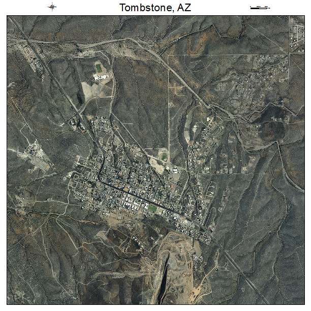 Tombstone, AZ air photo map
