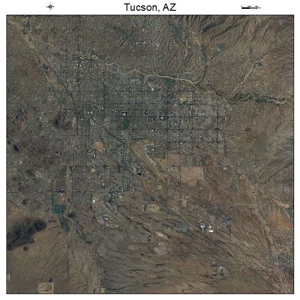 Tucson, AZ air photo map