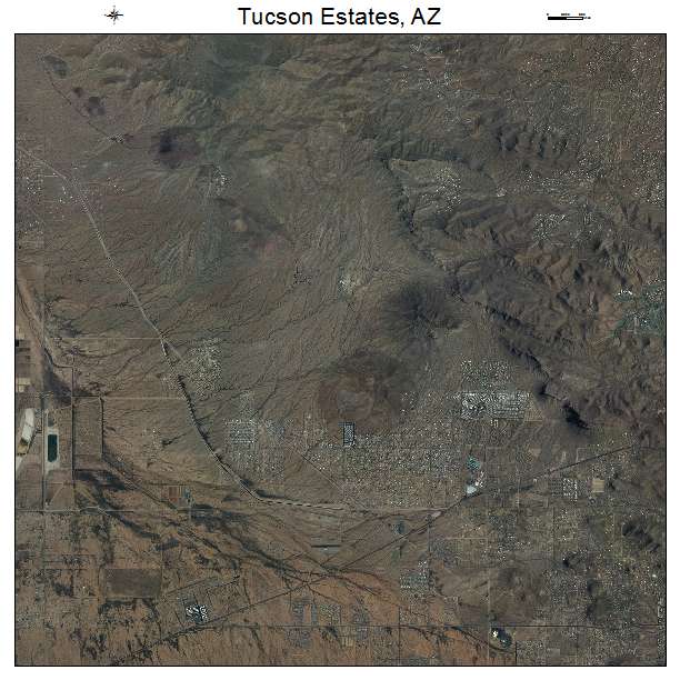 Tucson Estates, AZ air photo map