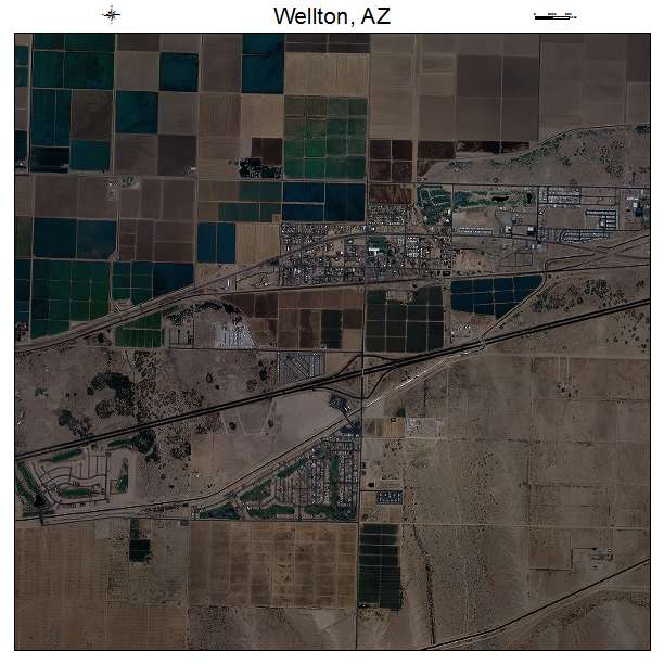 Wellton, AZ air photo map