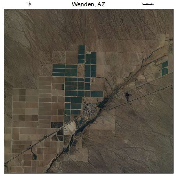 Wenden, AZ air photo map