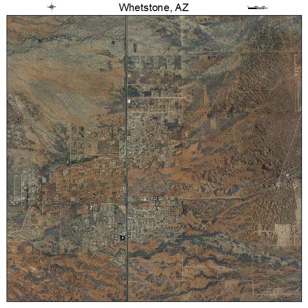 Whetstone, AZ air photo map