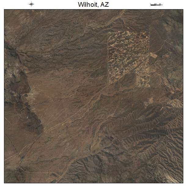Wilhoit, AZ air photo map