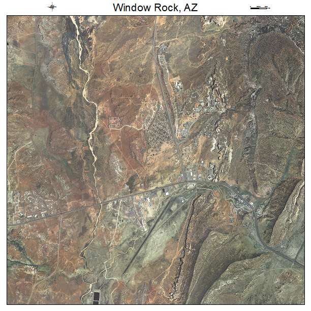 Window Rock, AZ air photo map