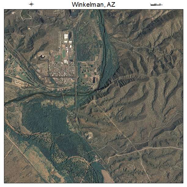 Winkelman, AZ air photo map