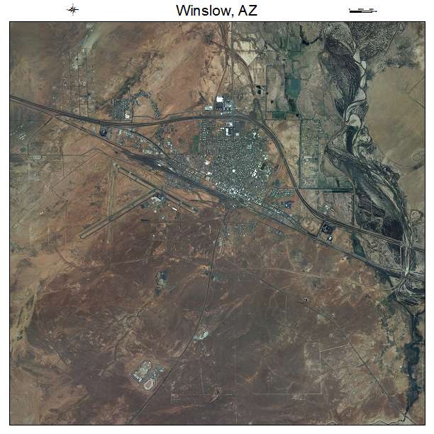 Winslow, AZ air photo map
