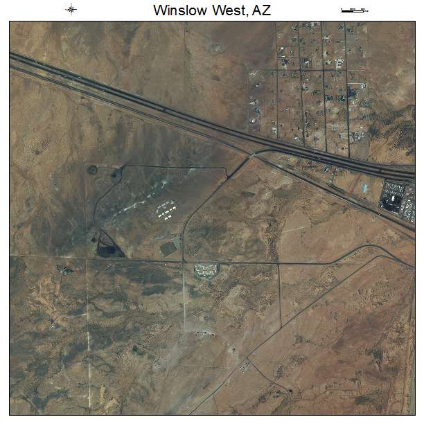 Winslow West, AZ air photo map
