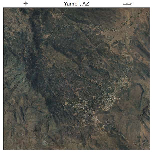 Yarnell, AZ air photo map