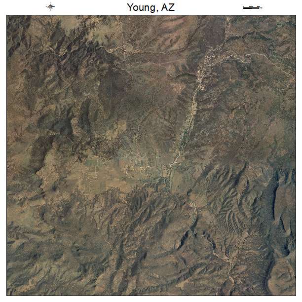 Young, AZ air photo map