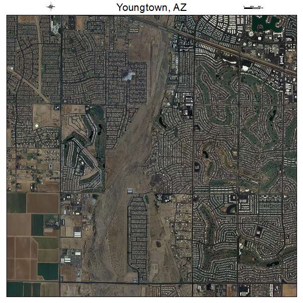Youngtown, AZ air photo map