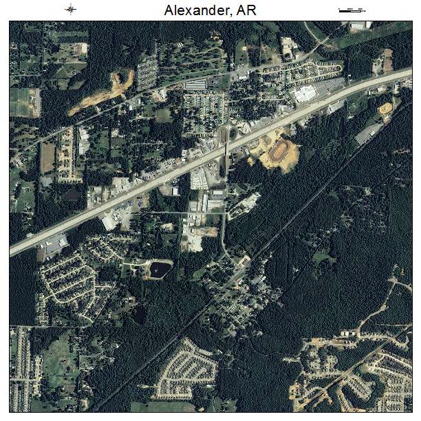 Alexander, AR air photo map