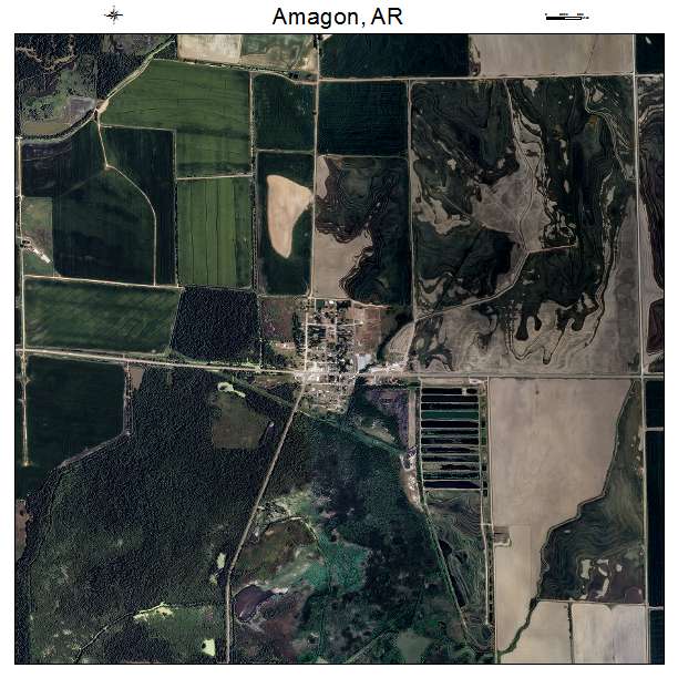 Amagon, AR air photo map