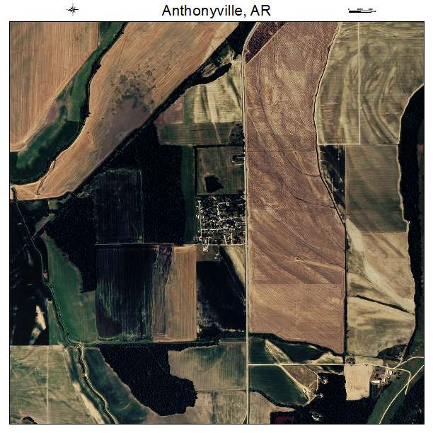 Anthonyville, AR air photo map