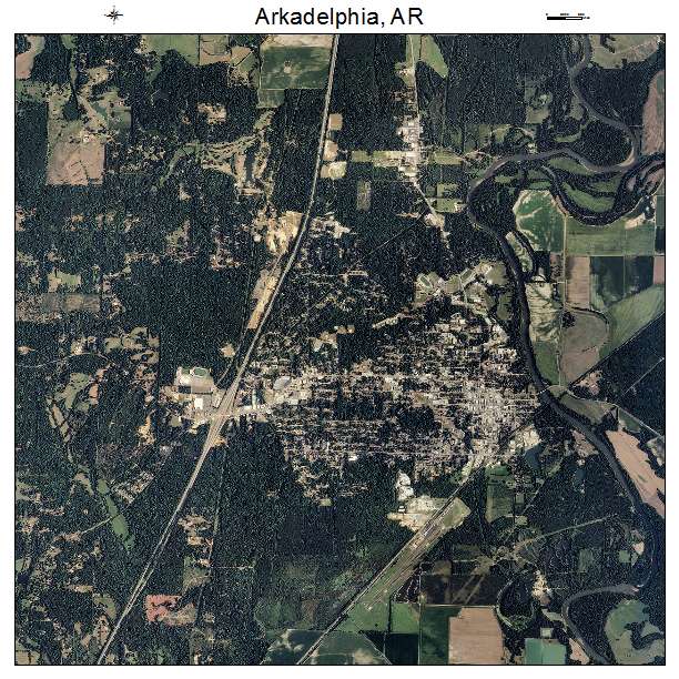 Arkadelphia, AR air photo map