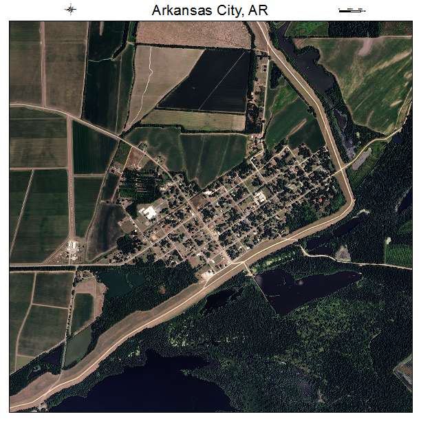 Arkansas City, AR air photo map
