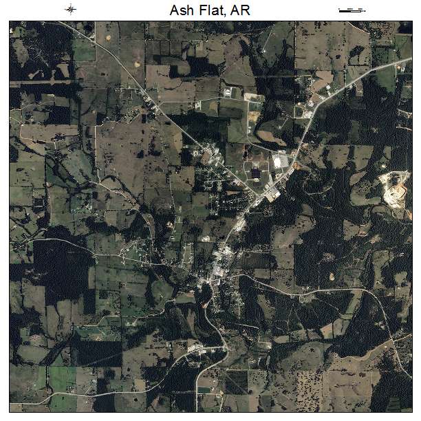 Ash Flat, AR air photo map