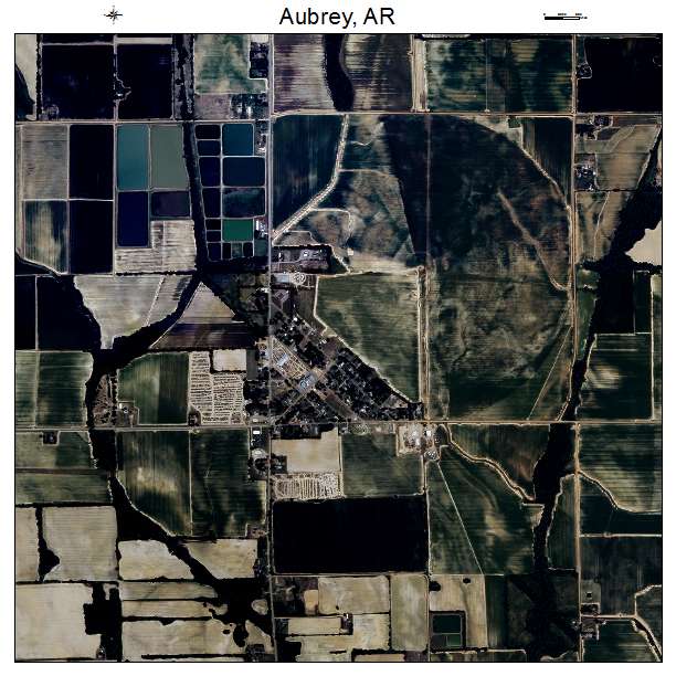 Aubrey, AR air photo map