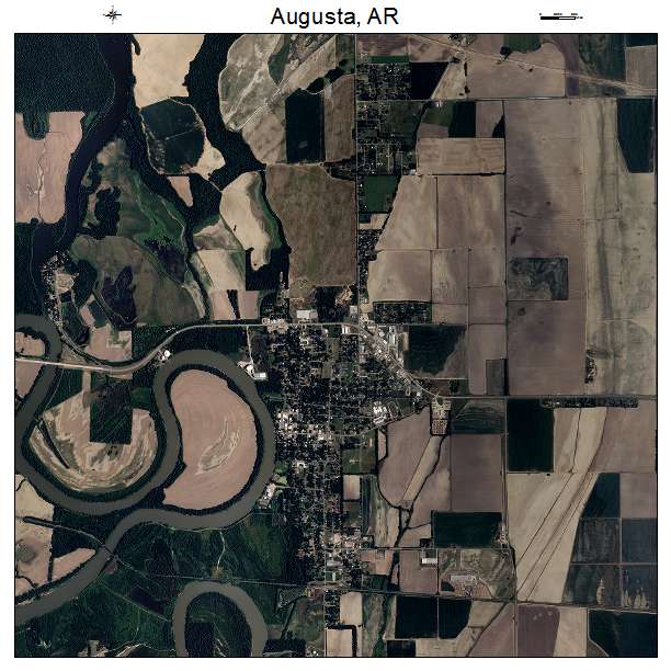 Augusta, AR air photo map