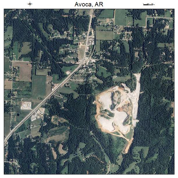 Avoca, AR air photo map