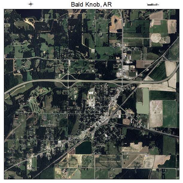 Bald Knob, AR air photo map