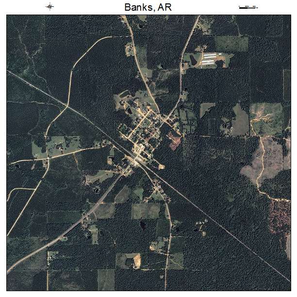 Aerial Photography Map of Banks, AR Arkansas