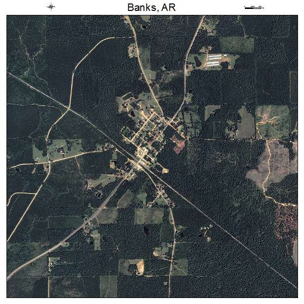 Banks, AR air photo map