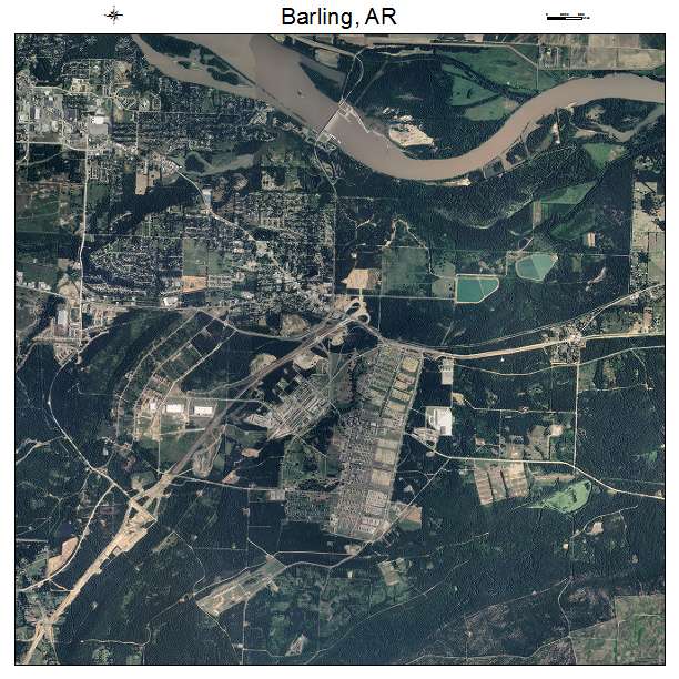 Barling, AR air photo map