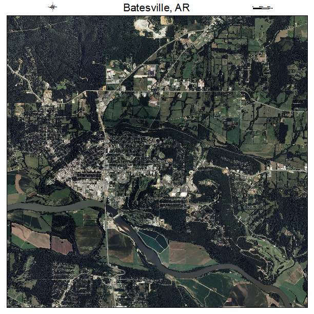 Batesville, AR air photo map