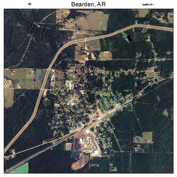 Bearden, AR air photo map