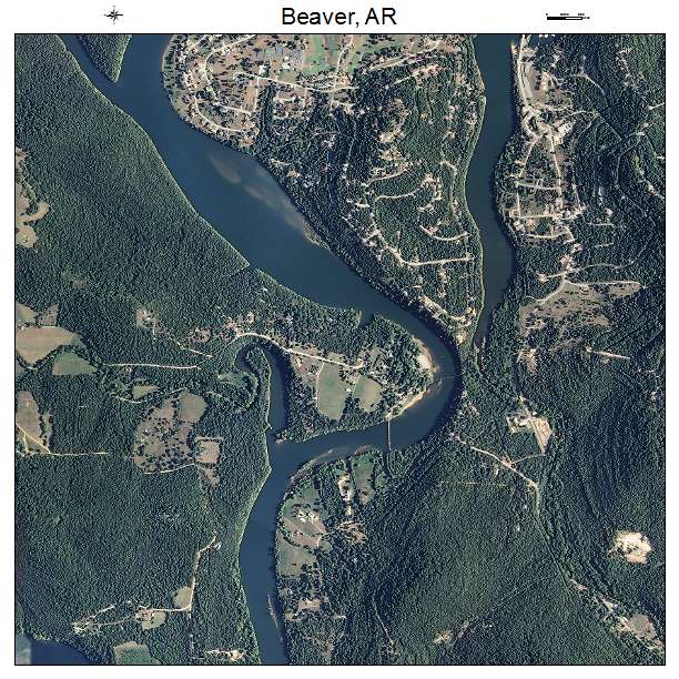 Beaver, AR air photo map