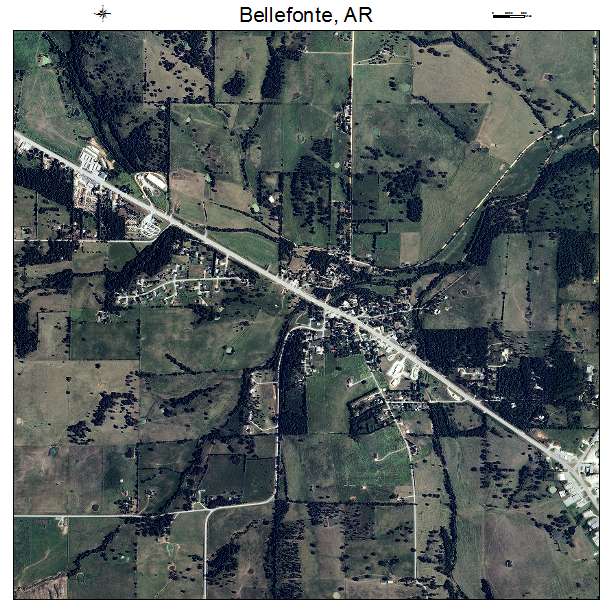 Bellefonte, AR air photo map